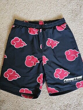 Primitive x Naruto Akatsuki Black/red Swim Shorts